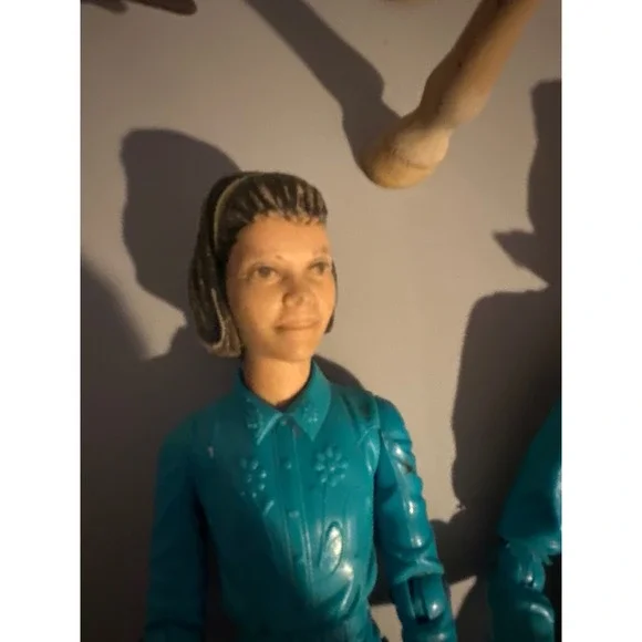 Vintage Marx Toys Johnny West Jane West Figures and Horse Lot Blue Western Style - Picture 6 of 13